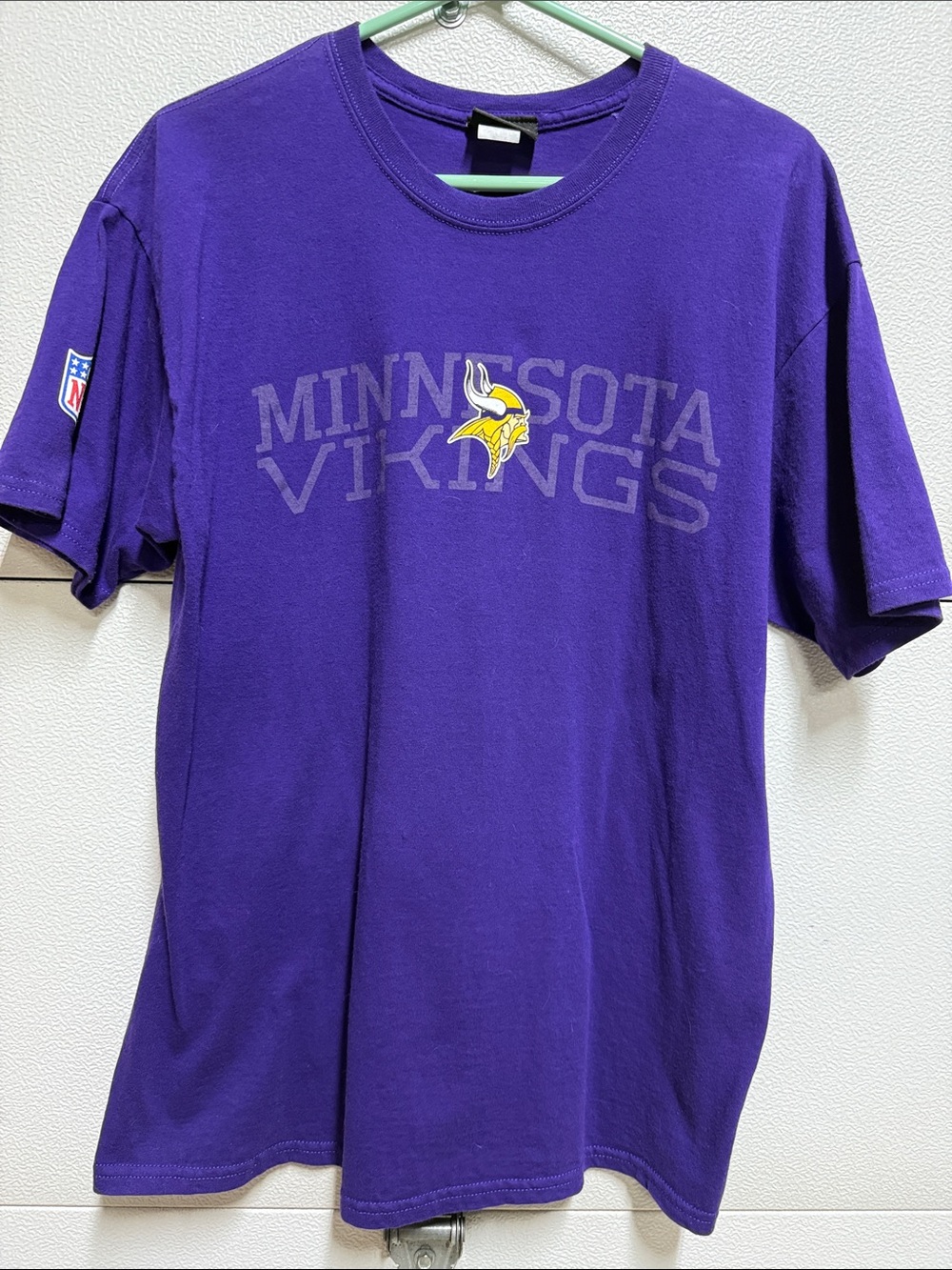 Reebok Purple Minnesota Vikings Short Sleeve Tee with Yellow Logo